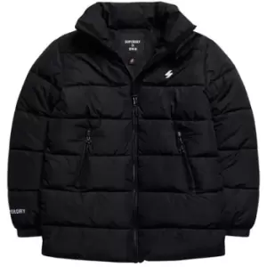 Image of Superdry Long Padded Jacket - Black