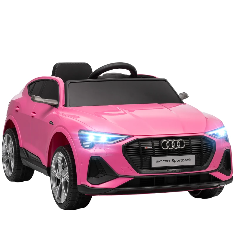 Image of HOMCOM 12V Kids Electric Ride-On Car/ w Remote Control, Lights, Music - Pink 370-172V70PK
