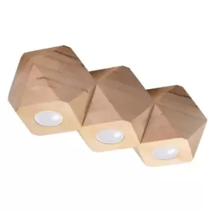 Image of Sollux Plafond Woody 3 Natural Wood