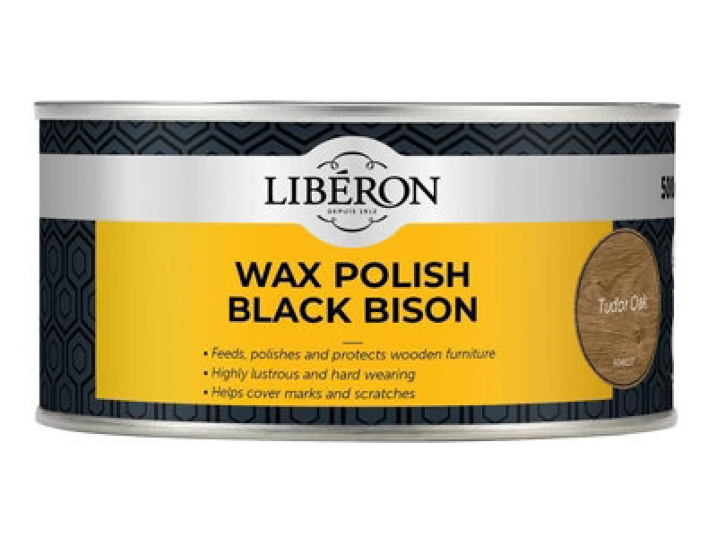 Image of Liberon 126880 Black Bison Wax Paste Tudor Oak 500Ml Libbpwto500N