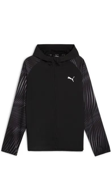 Image of Puma RUN FAVORITE AOP WOVEN JACKET 45341840350 - Black