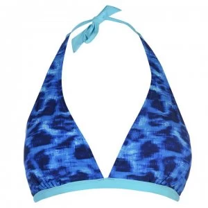 Image of Slazenger Halter Neck Bikini Top Ladies - Blue/Blue