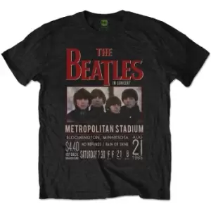 Image of The Beatles - Minnesota 1965 Unisex Medium T-Shirt - Black