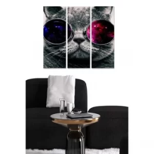 Image of MDF7436501594541 Multicolor Decorative MDF Painting (3 Pieces)