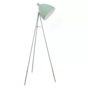 Image of Tripod Floor Lamp Light Mint & Copper Dome Shade 1x 60W E27 Bulb Tall Room