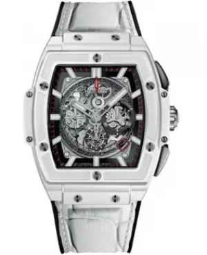 Image of Hublot Spirit of Big Bang White Ceramic Leather Strap Mens Watch 601.HX.0173.LR 601.HX.0173.LR
