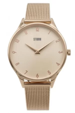 Image of STORM Reli Mesh Rose Gold Beige Exclusive Watch 47498/RG/BG