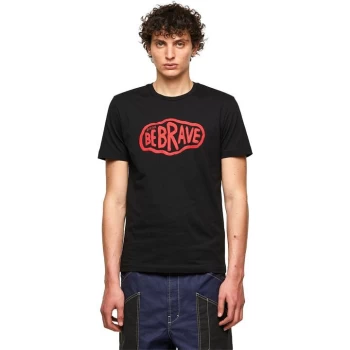 Image of Diesel Be Brave T Shirt - Black 9XX