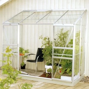 Image of Vitavia Ida 8' x 4' Aluminium Greenhouse with FREE Base - Horticultural Glass