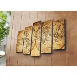 Image of 5PATK-46 Multicolor Decorative Canvas Painting (5 Pieces)