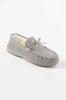 Image of Suede Memory Foam Moccasin Slippers