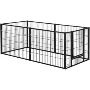 Image of Heavy Duty 6 Panel Pet Playpen for Small Dogs, 82.5-150 x 61cm - Black - Pawhut
