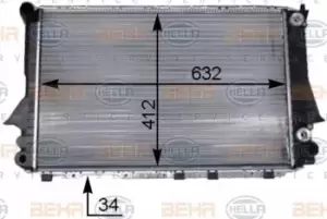 Image of x1 Behr Heat Exchanger 8MK376715-264 Genuine replacement part for Car Made in CN