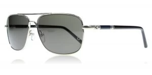 Image of Mont Blanc 508S Sunglasses Silver / Black 16A 60mm