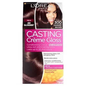 Image of Casting Creme 300 Darkest Brown Semi Permanent Hair Dye Brunette