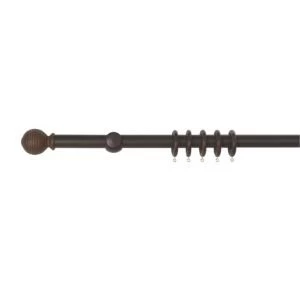 Image of Colours Walnut effect Fixed length Curtain pole L180 cm