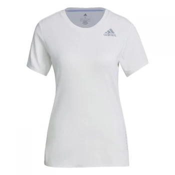 Image of adidas HEAT. RDY Running T-Shirt Womens - White / White
