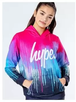 Image of Hype Girls Pink Spray Drips Kids Pullover Hoodie, Pink, Size Age: 9-10 Years, Women