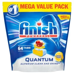 Image of Finish Quantum Max Lemon Dishwasher Tablets - 64 Pack