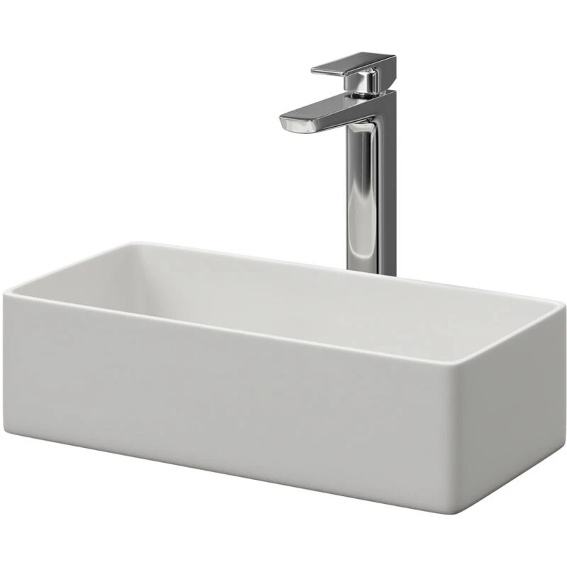 Image of nuie Rectangular Basin 465x235x 120mm, White NBV280