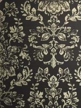 Image of Arthouse Kyasha Black/Gold Wallpaper