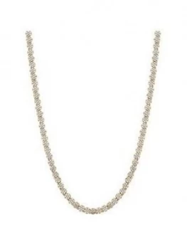 Image of Jon Richard Jon Richard Bridal Gold Plated Fine Pave Allway Tennis Necklace