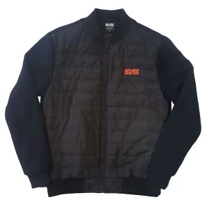 Image of AC/DC - Logo Unisex Small Quilted Jacket - Black