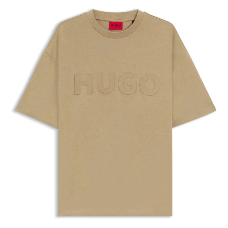 Image of Hugo Dinkee Oversized Fit T-Shirt Beige male XS