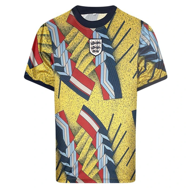 Image of Score Draw SD England Retro Goalkeeper Shirt 1994 Mens Yellow/Blue male XS