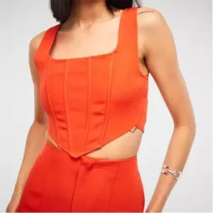 Image of Missguided Corset Crop Top - Red