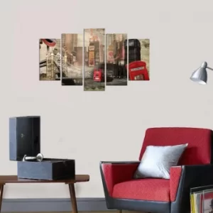 Image of 5PMX-005 Multicolor Decorative MDF Painting (5 Pieces)