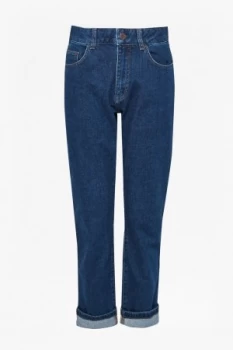 Image of French Connection High Rise Straight Leg Jeans Blue