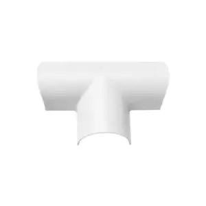 Image of D-line - 30x15mm White Mini Trunking Clip-Over Equal Tee - White