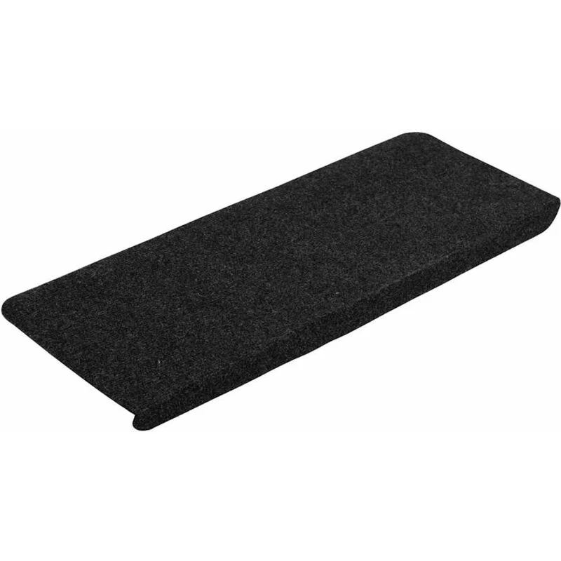 Image of VIDAXL Stair Mats Self-adhesive 15 pcs 65x24.5x3.5cm Black Vidaxl 8720287018414