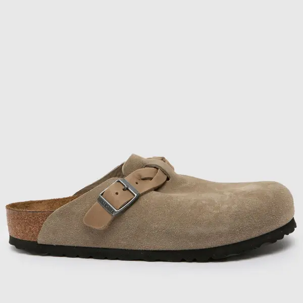 Image of BIRKENSTOCK boston braided clog sandals in taupe Taupe UK 8 (EU 41)