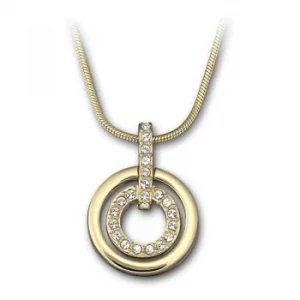 Image of Ladies Swarovski PVD Gold plated Circle Necklace