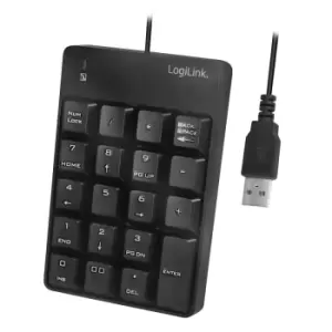 Image of LogiLink ID0184 numeric keypad Notebook Black