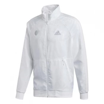 Image of adidas Mens Tennis Uniforia Jacket male - White / Reflective Silver / Da