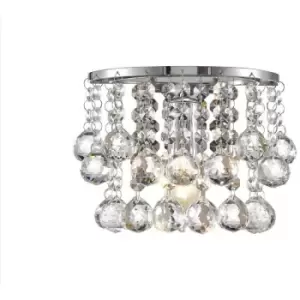 Image of Design wall lamp Acton Chrome polished 1 bulb 17cm