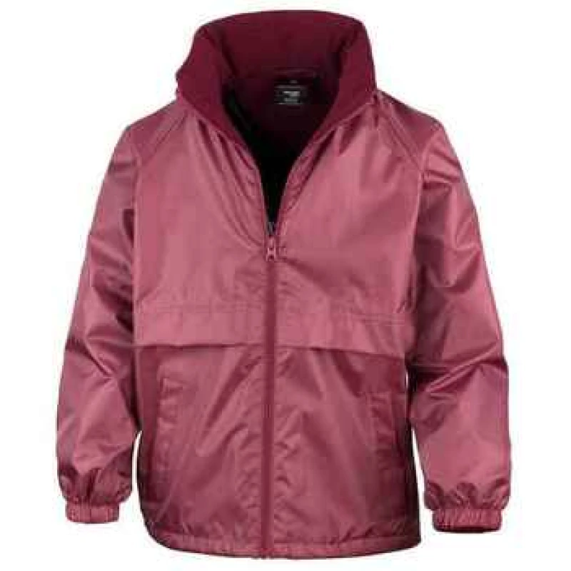 Image of Result Core Fleece Lined Jacket in Burgundy Size: 3-4 Years Burgundy Unisex 3-4 Years