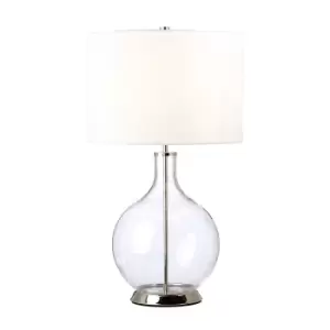 Image of Orb Table Lamp with Round Shade Polished Nickel
