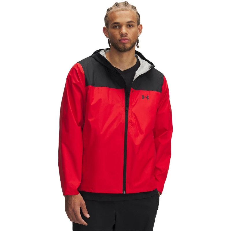 Image of Under Armour Mens Cloudstrike Waterproof Jacket Red male S