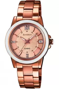 Image of Ladies Casio Sheen Watch SHE-4512PG-9AUER