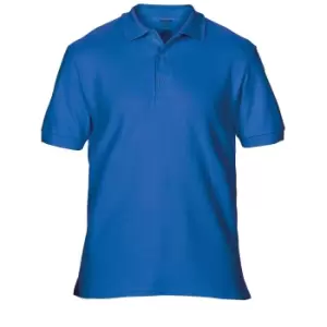 Image of Gildan Mens Premium Cotton Sport Double Pique Polo Shirt (L) (Royal)