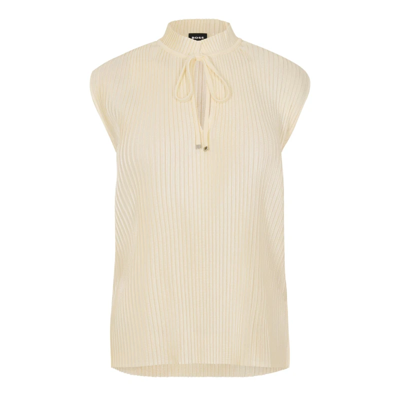 Image of Boss Emalla 10259697 01 Vest Womens Open White female 6 (XS)