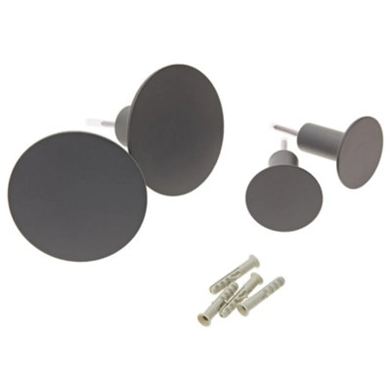 Image of Blomus Ponto Set Of 4 Wall Hooks - Gunmetal