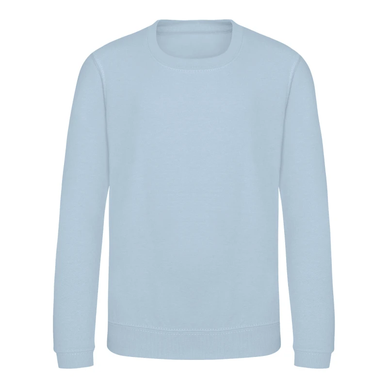 Image of AWDis Just Hoods Sweatshirt in Baby Blue Size: 12-13 Years Baby Blue Unisex 12-13 Years