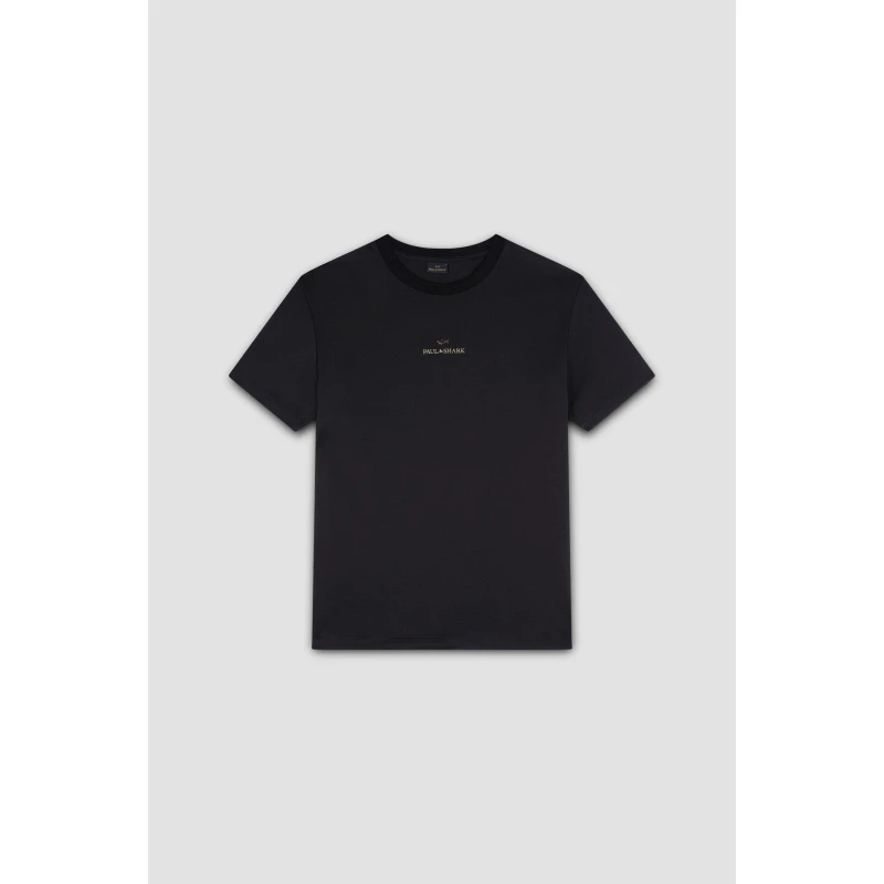 Image of Paul And Shark Mens Print Logo T-Shirt Black Beauty male S