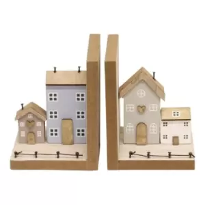 Image of Geko Pair of Bookends, Wooden Houses Design