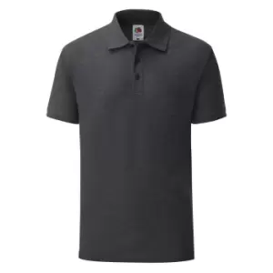 Image of Fruit Of The Loom Mens Tailored Poly/Cotton Piqu Polo Shirt (S) (Dark Heather)